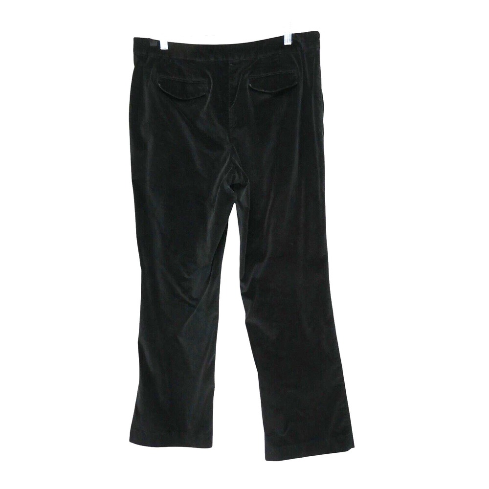 Talbots Womens Velvet‎ Pants Size 14 Black Stretch Straight Leg